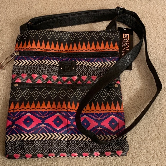 stone mountain Handbags - Stone Mountain Vibrant Patterned Shoulder/Crossbody Bag - NWT